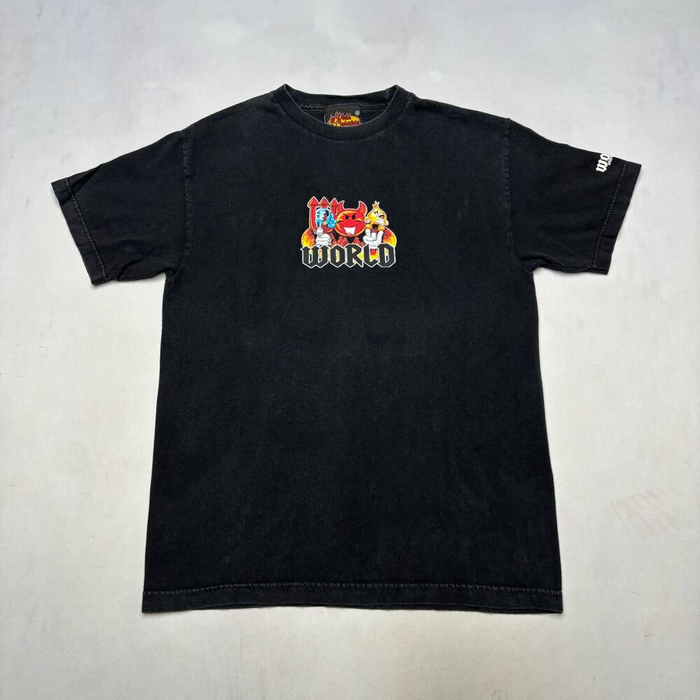 Vintage 90s World Industries Devil Man Skate Shirt Men's Medium 19x26.5 View 2